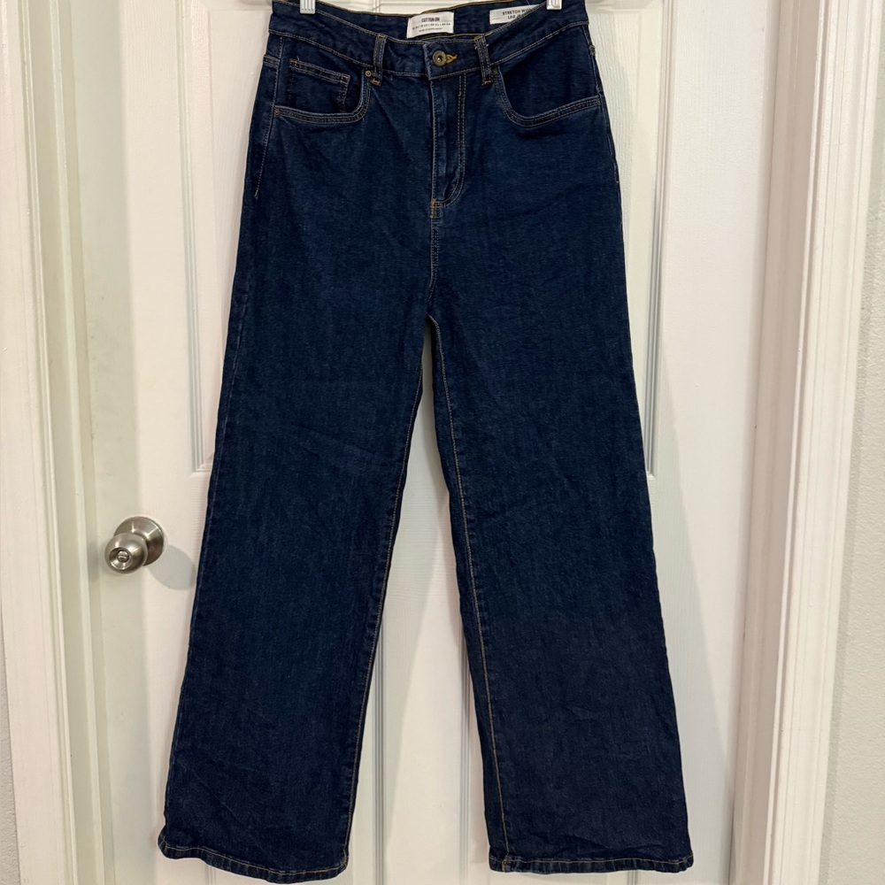 Cotton On Dark Blue Wide Leg Jeans